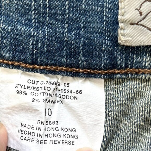 Y2K Southwestern ZENA Bootcut Jeans Celestial Embellished Light Wash Rodeo Wear - Picture 4 of 6